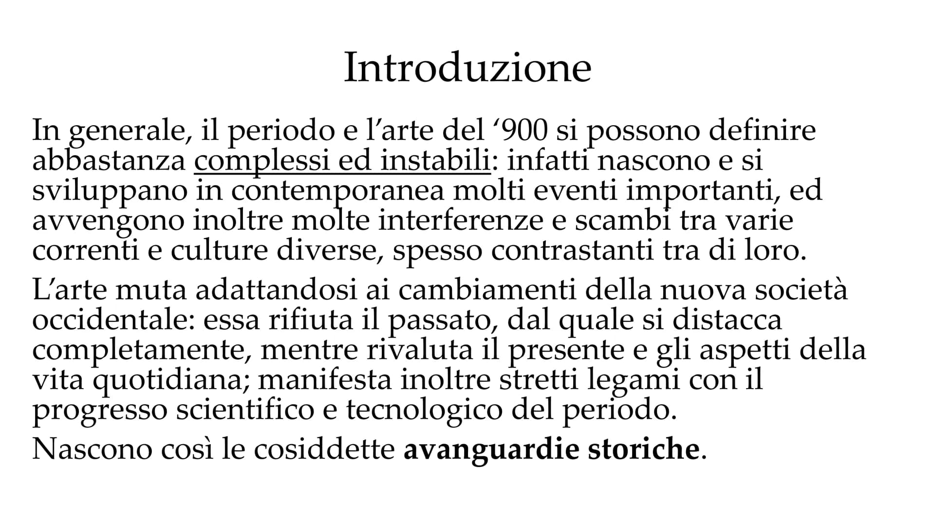 CxMistma
L'arte del primo
'900
Sintesi Introduzione
In generale, il periodo e l'arte del '900 si possono definire
abbastanza complessi ed in