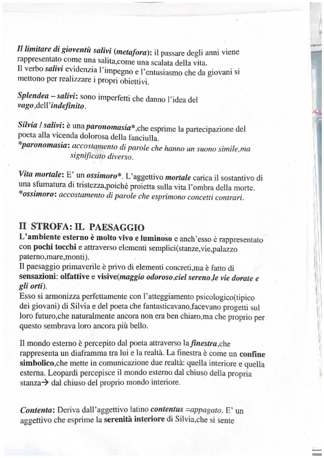 A SILVIA
di G.Leopardi
analisi della lirica
Questa lirica fu composta a Pisa nel 1828.
Molti studiosi hanno voluto identificare nella figura