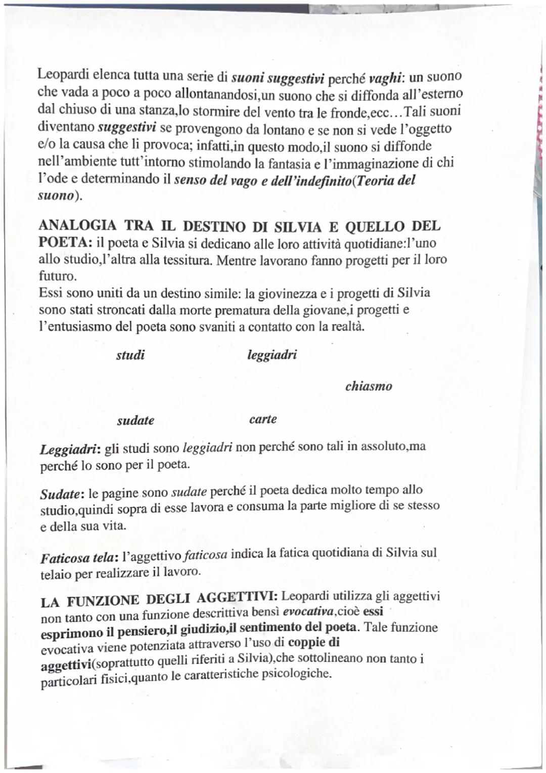 A SILVIA
di G.Leopardi
analisi della lirica
Questa lirica fu composta a Pisa nel 1828.
Molti studiosi hanno voluto identificare nella figura