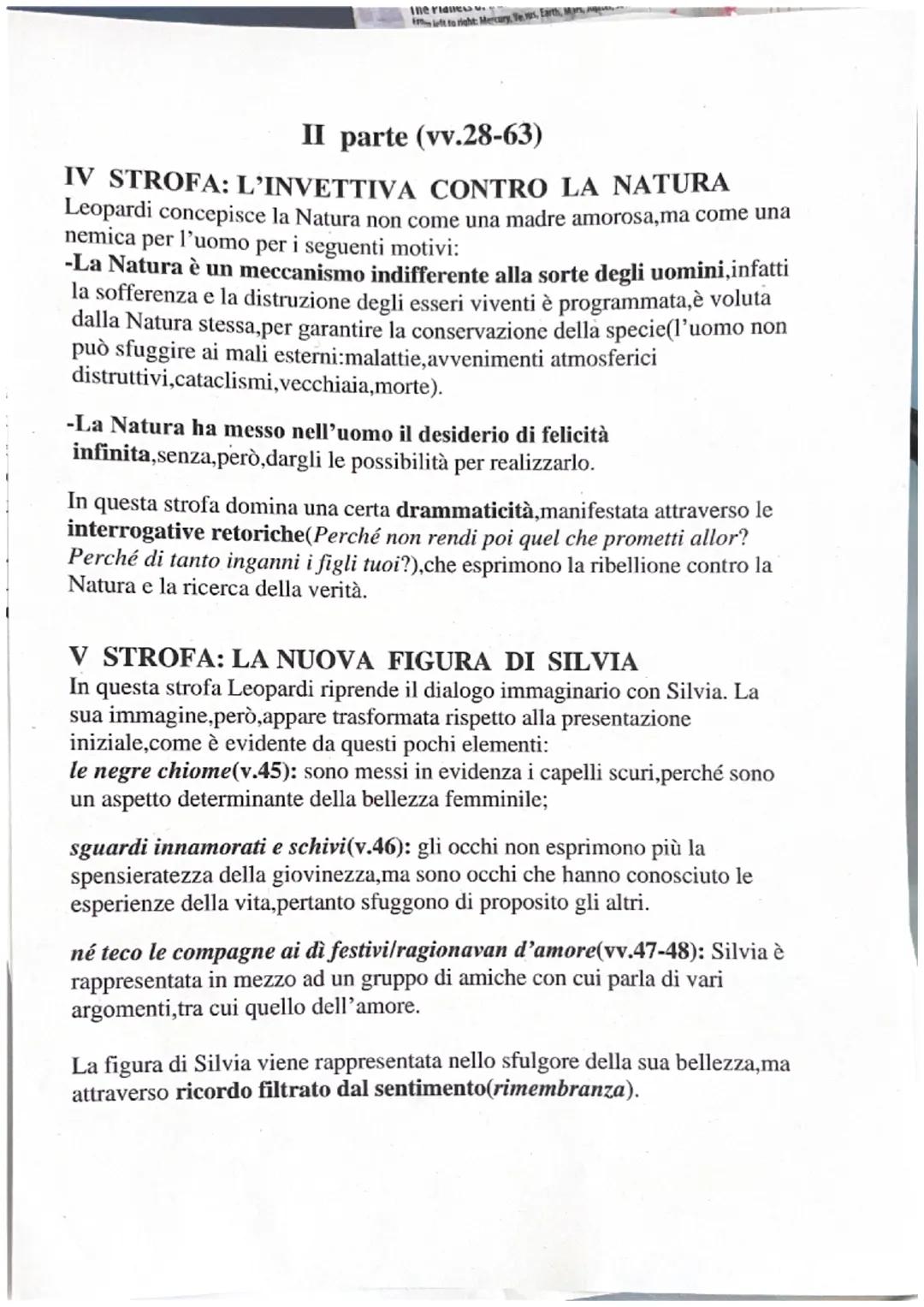 A SILVIA
di G.Leopardi
analisi della lirica
Questa lirica fu composta a Pisa nel 1828.
Molti studiosi hanno voluto identificare nella figura