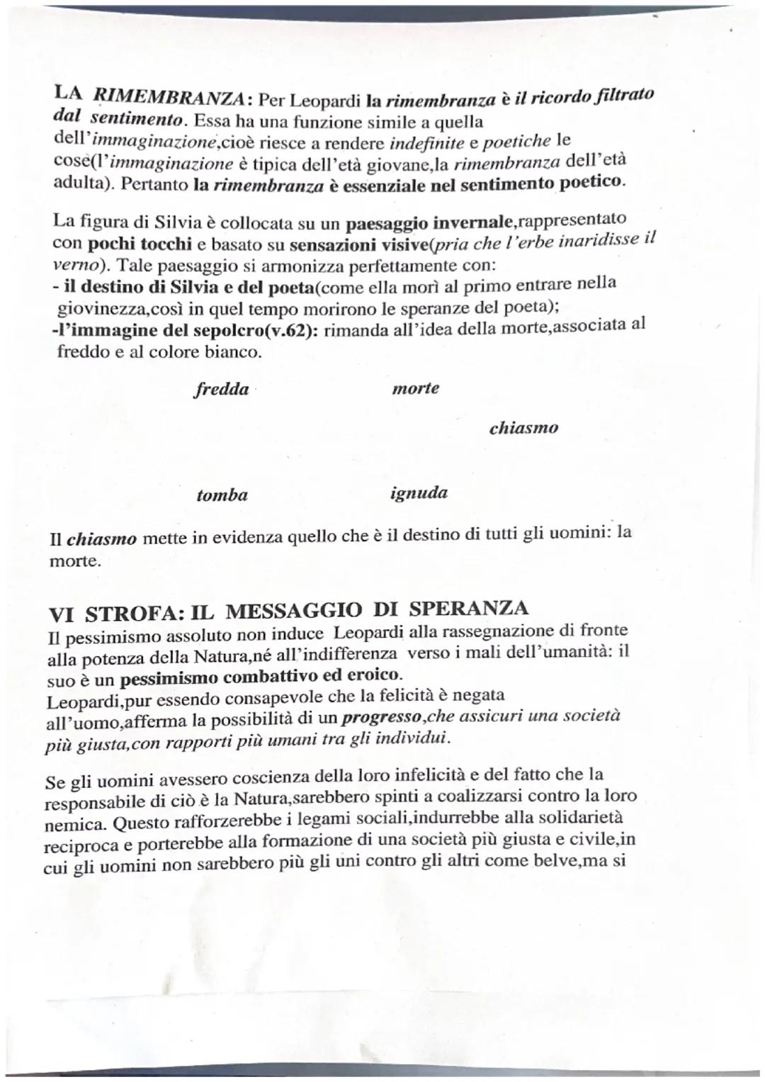 A SILVIA
di G.Leopardi
analisi della lirica
Questa lirica fu composta a Pisa nel 1828.
Molti studiosi hanno voluto identificare nella figura