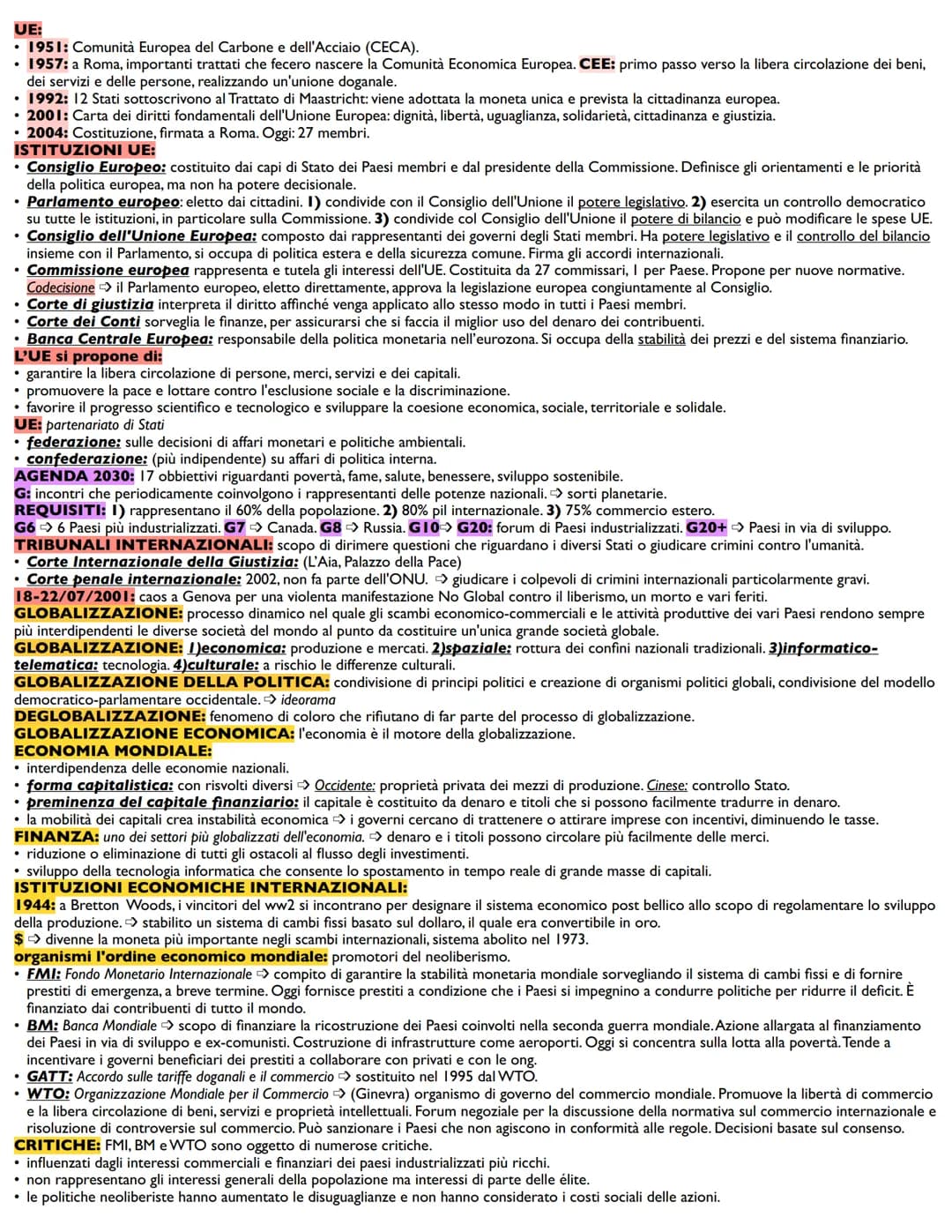 GLOBALIZZAZIONE:
• I piccoli centri: processo di industrializzazione > riduzione d'importanza delle comunità locali. Nel villaggio rurale: 1