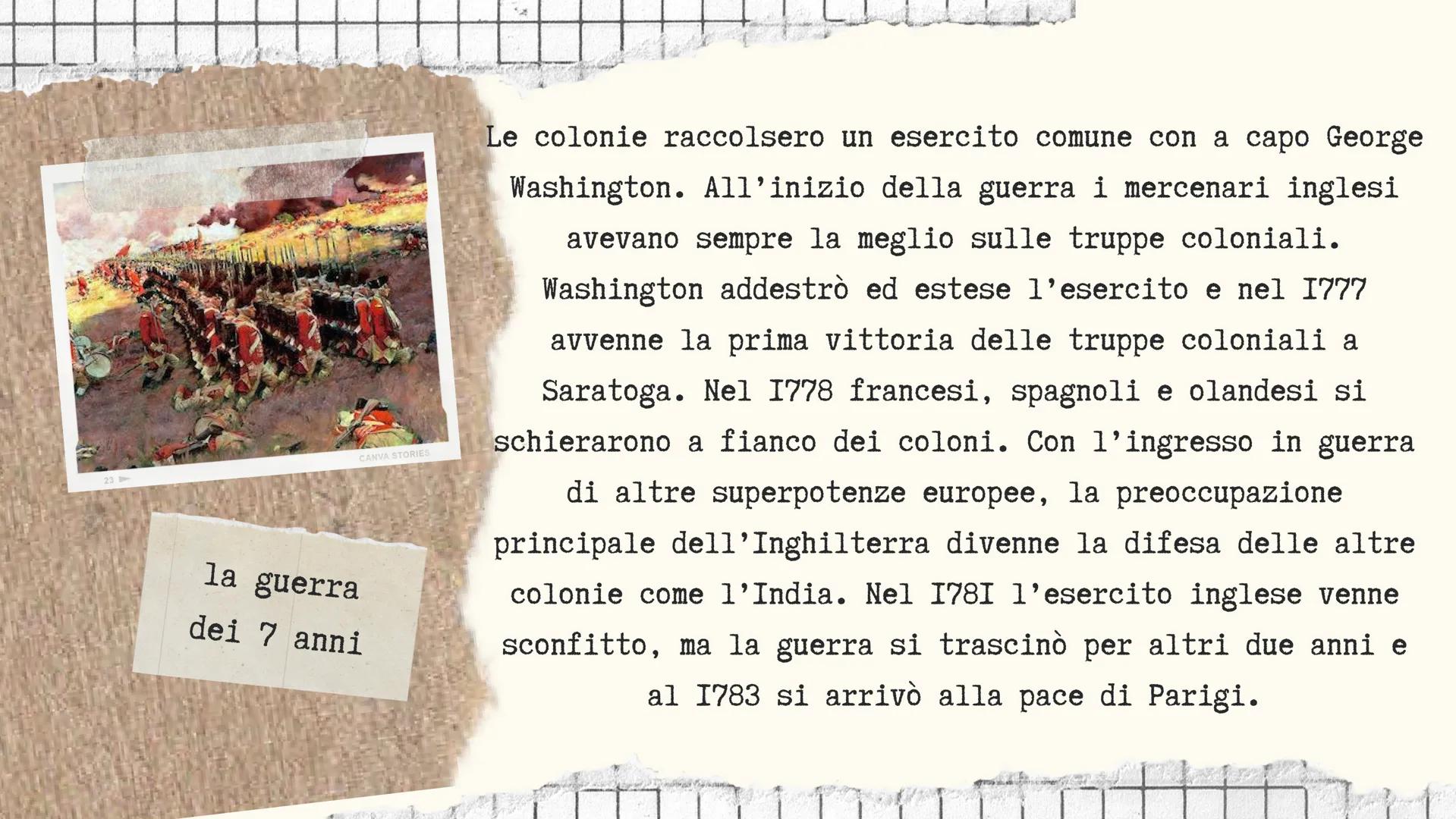 A
LA RIVOLUZIONE
AMERICANA
Sandra Ciostek
7 La Rivoluzione americana fu un conflitto che portò
allo scontro le 13 colonie nordamericane e il