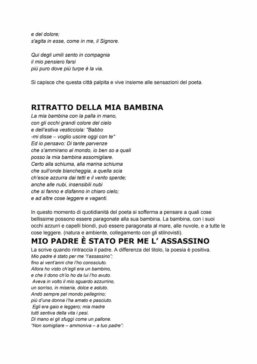 UMBERTO SABA
Il suo nome vero era Umberto Poli.
È stato detto il poeta più chiaro del mondo, chiarezza della poesia e in senso
comunicativo.