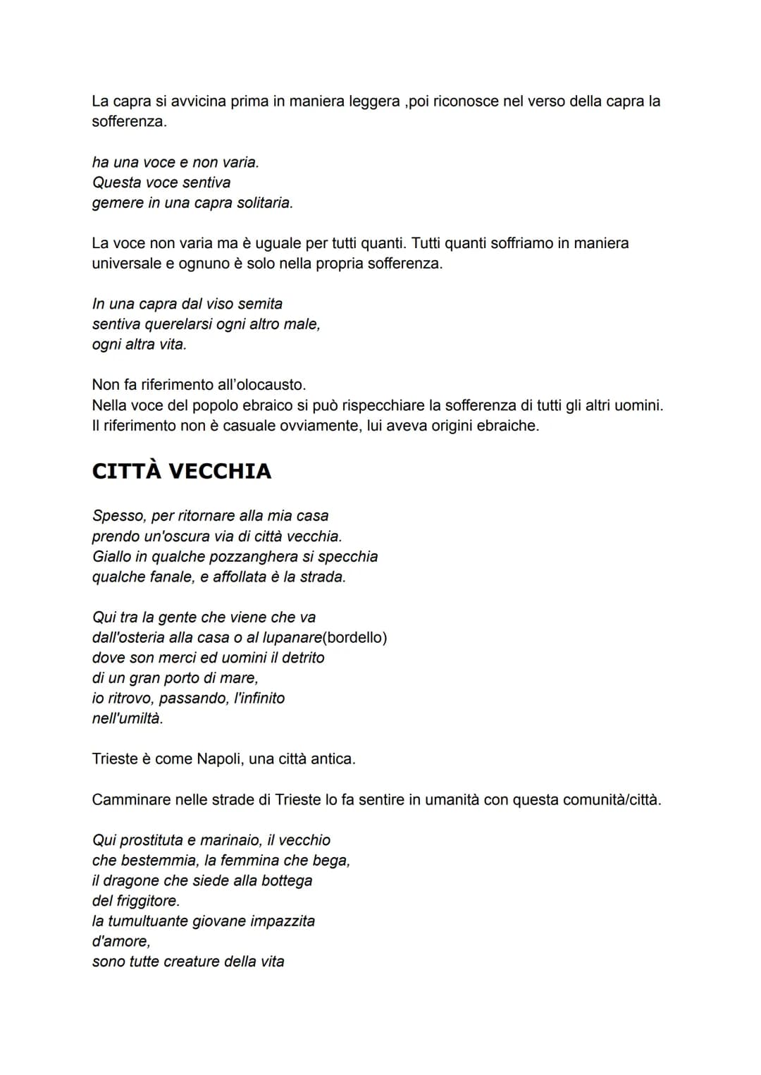 UMBERTO SABA
Il suo nome vero era Umberto Poli.
È stato detto il poeta più chiaro del mondo, chiarezza della poesia e in senso
comunicativo.