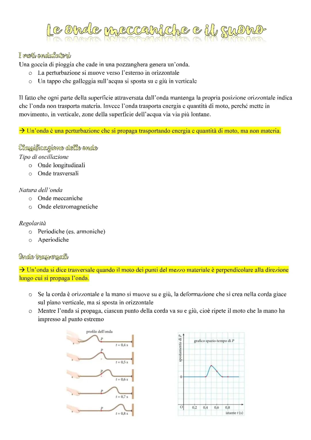 Onde meccaniche e suono
