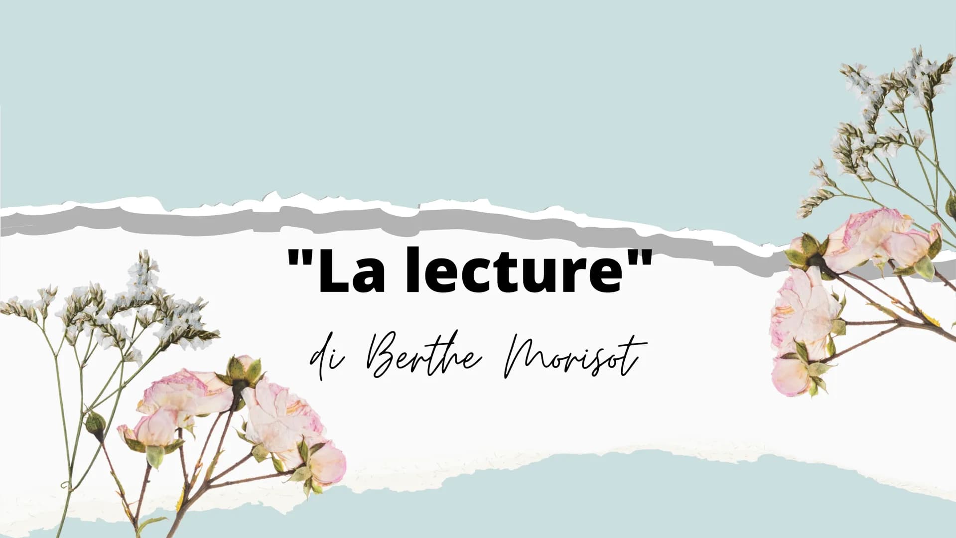 "La lecture"
di Berthe Morisot Chi era Berthe Morisoti
Berthe Morisot è stata una pittrice impressionista
influente e di successo in Francia