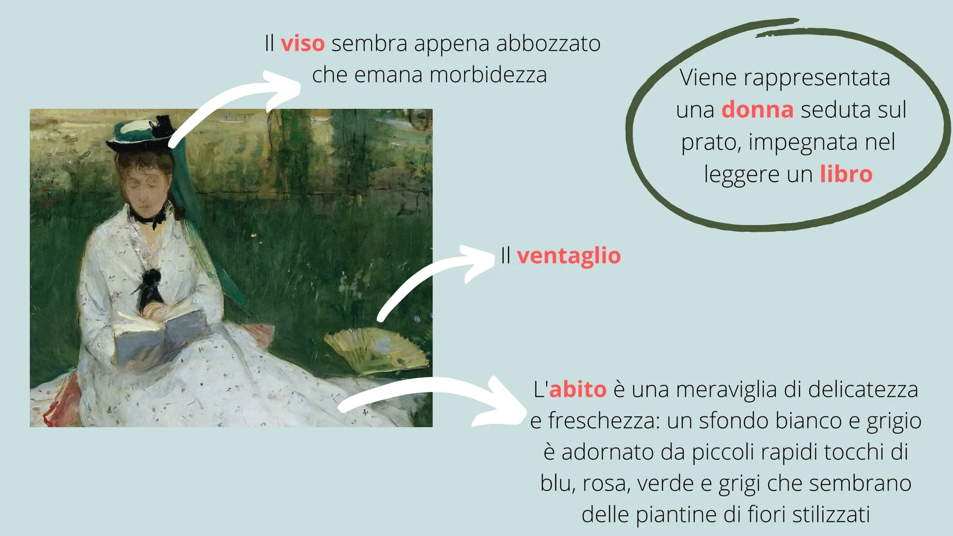 "La lecture"
di Berthe Morisot Chi era Berthe Morisoti
Berthe Morisot è stata una pittrice impressionista
influente e di successo in Francia