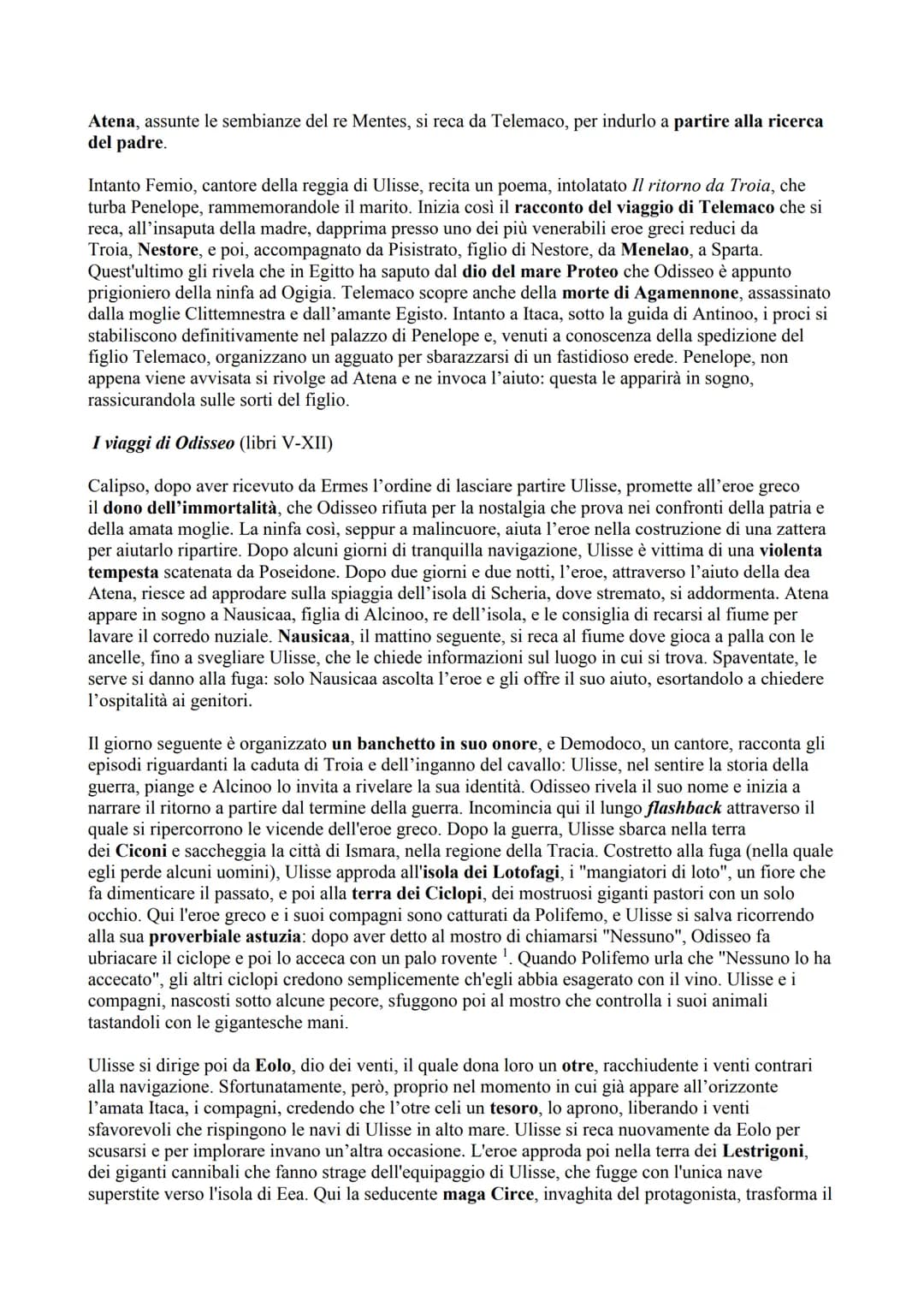 ●
L'"Odissea" di Omero: riassunto e personaggi principali
Caratteri generali e suddivisione del poema
L'Odissea, come l'Iliade, è un poema e