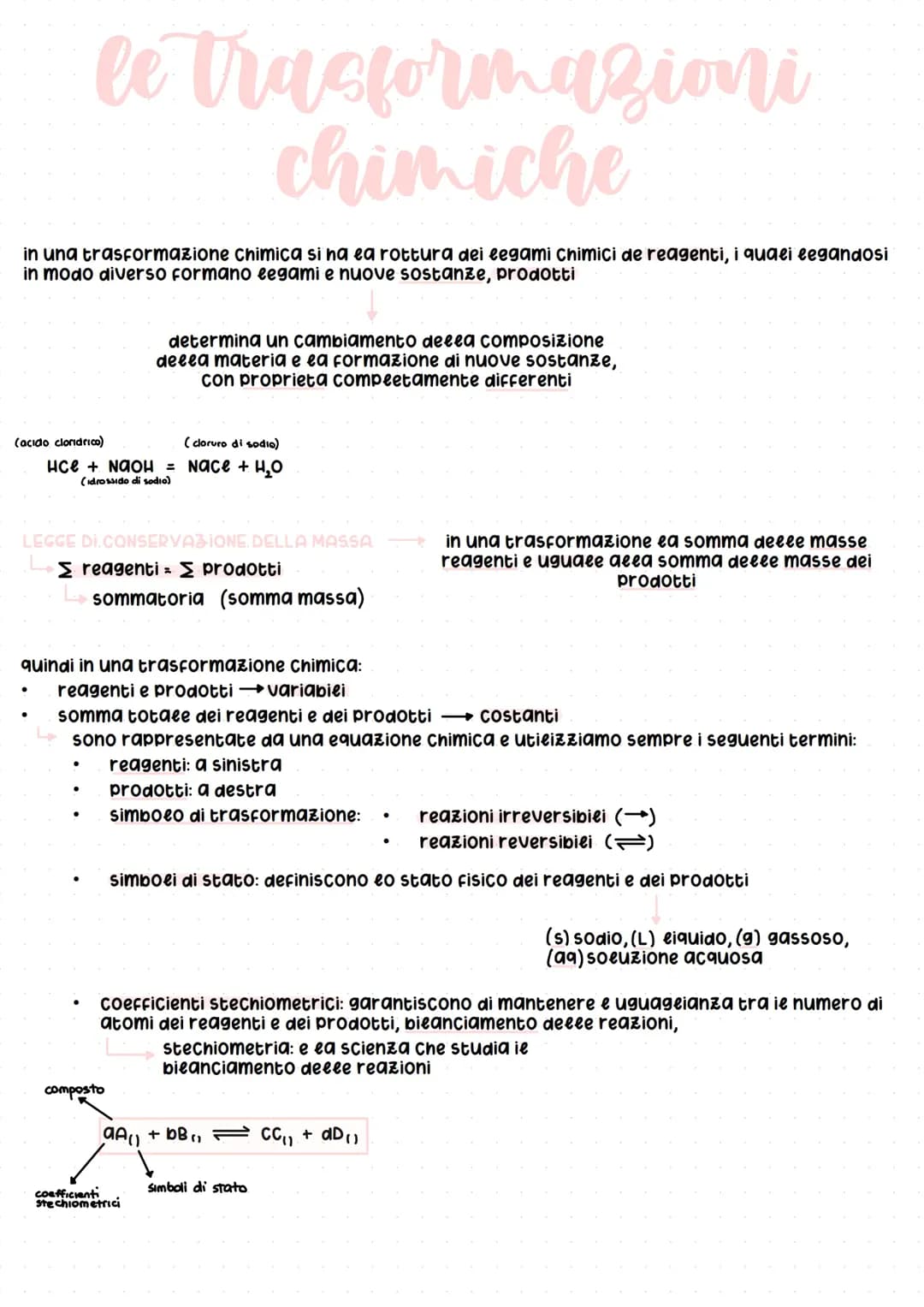 Reazioni Chimiche e Stechiometria