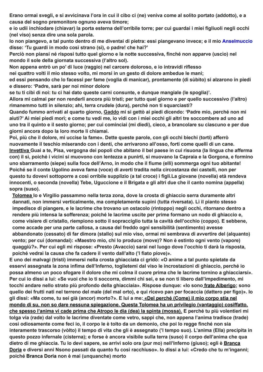 POZZO DEI GIGANTI
Il canto 31 dell'Inferno si svolge tra l'ottavo e il nono cerchio, nel Pozzo dei giganti, puniti per essersi
opposti a Dio