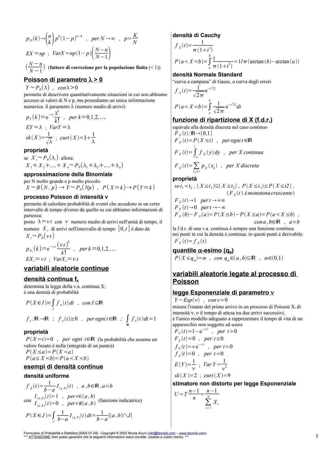 Statistica descrittiva
indici
indici (o misure) di posizione
media campionaria di n osservazioni X1, X2, ..., Xn
x=12x₁
i=1
per k campioni x