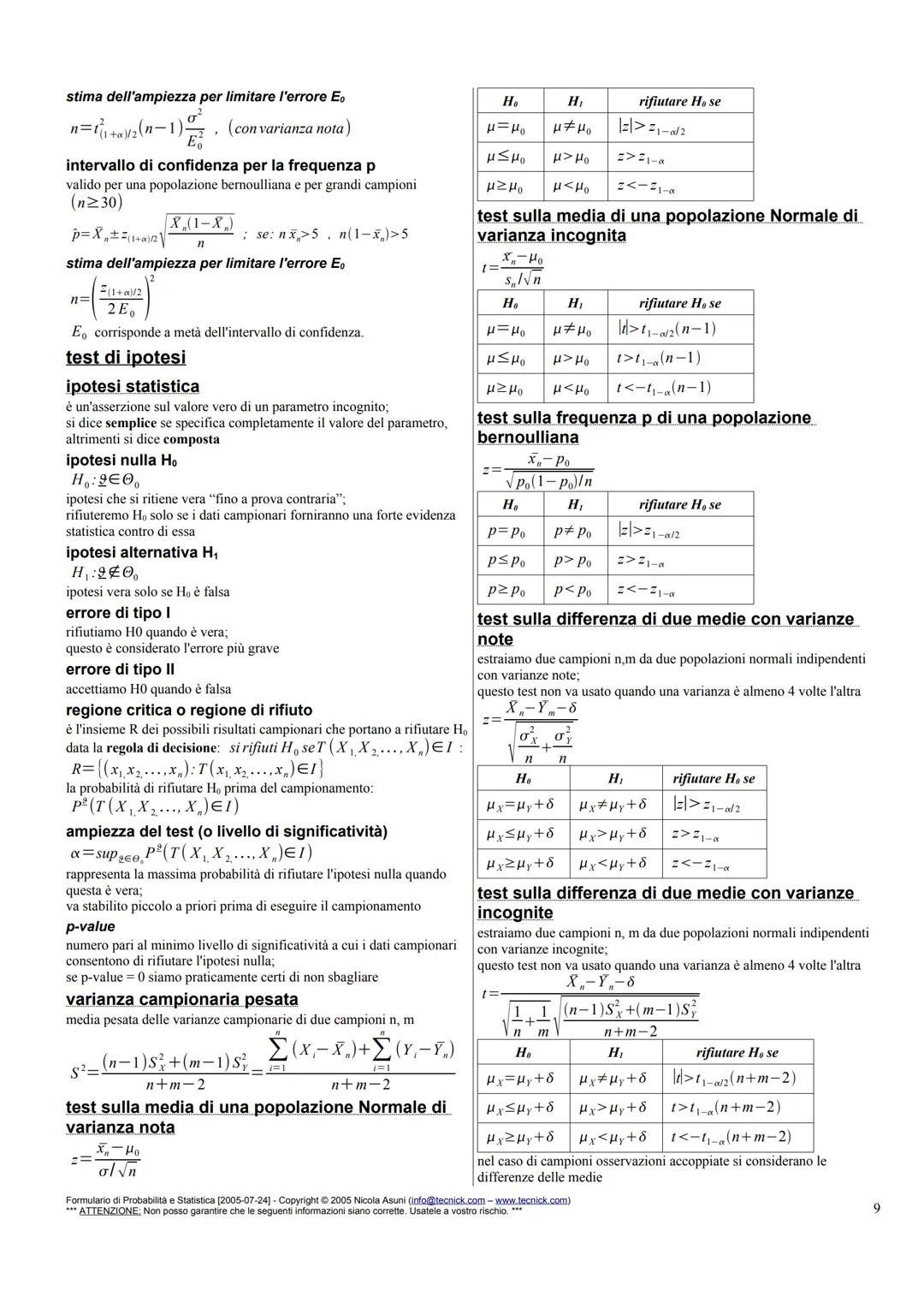 Statistica descrittiva
indici
indici (o misure) di posizione
media campionaria di n osservazioni X1, X2, ..., Xn
x=12x₁
i=1
per k campioni x