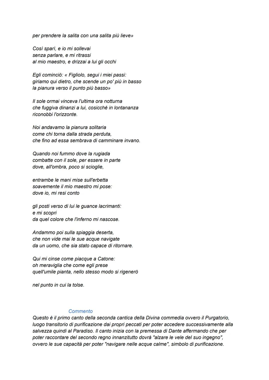 # Parafrasi primo canto del Purgatorio

Per percorrere le migliori acque
la navicella del mio ingegno alza le vele,
per lasciarsi dietro di 