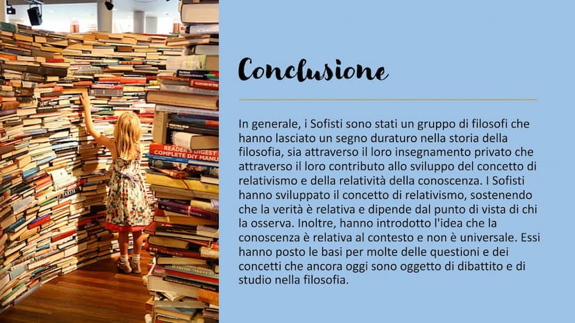 641 Sofisti Introduzione ai
Sofisti
I Sofisti sono stati un gruppo di filosofi
greci che vissero tra il V e IV secolo a.C. La
loro fama deri