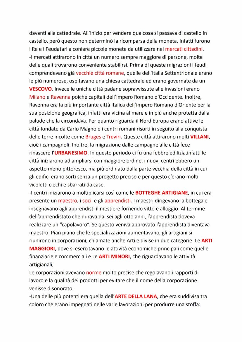 -Nell'alto medioevo l'Europa aveva attraversato un lungo periodo di ristagno
economico, infatti gli scambi avvenivano tra i villaggi dei sin