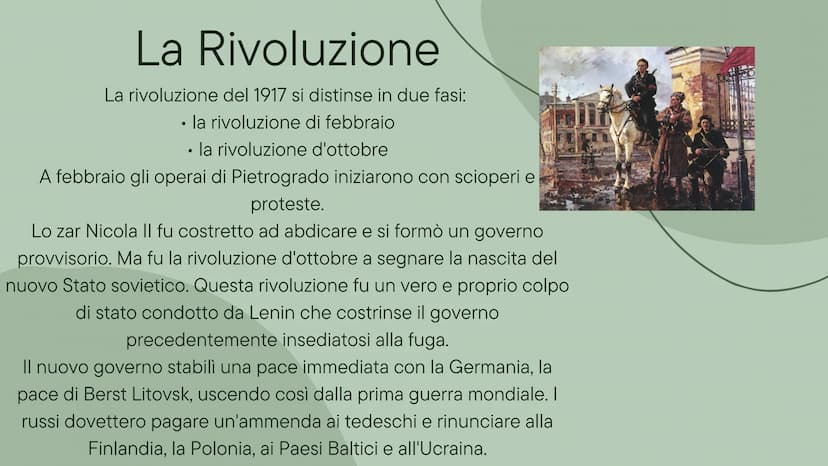 La
Rivoluzione
Russa Indice
Argomenti trattati
Introduzione
Bolscevichi e Menscevichi
Lenin
Rivoluzione
Guerra Civile
URSS
Industrializzazio