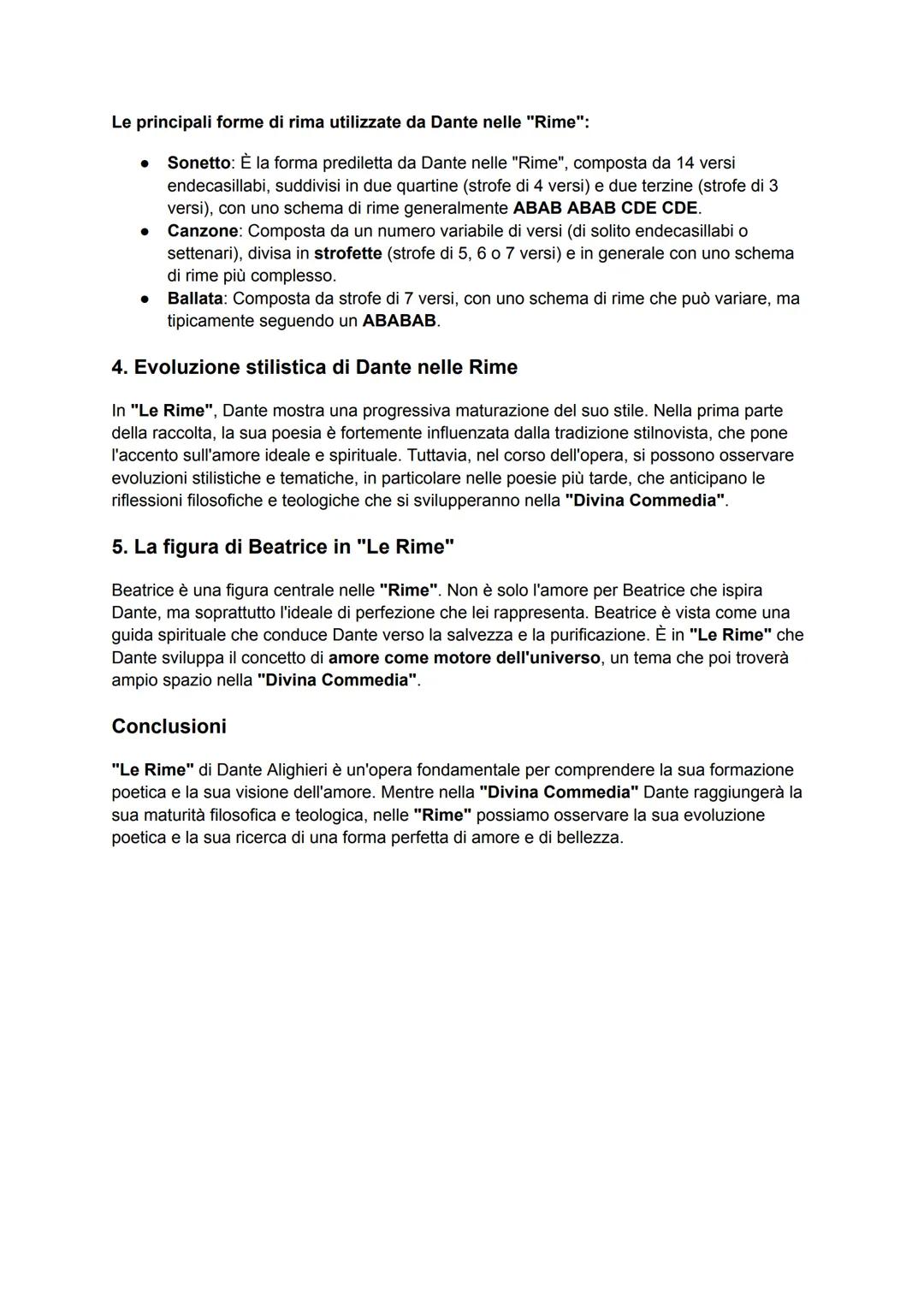 LE RIME
"Le Rime" è una raccolta di poesie di Dante Alighieri che raccoglie una serie di
componimenti poetici scritti dal poeta nel corso de