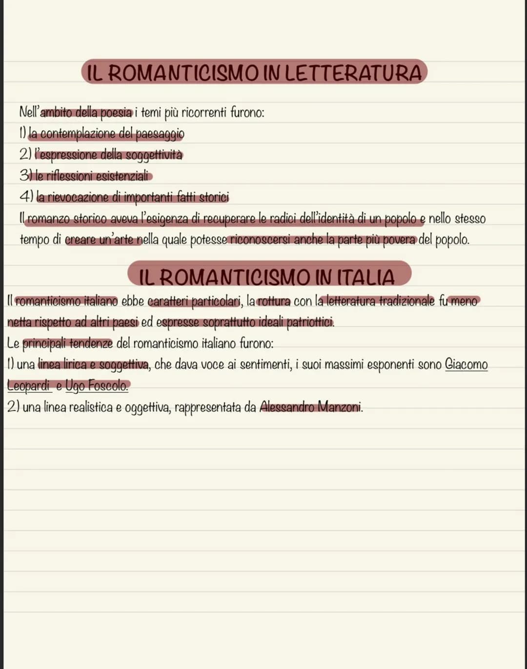 IL ROMANTICISMO IN LETTERATURA
Nell'ambito della poesia i temi più ricorrenti furono:
1) la contemplazione del paesaggio
2) l'espressione de