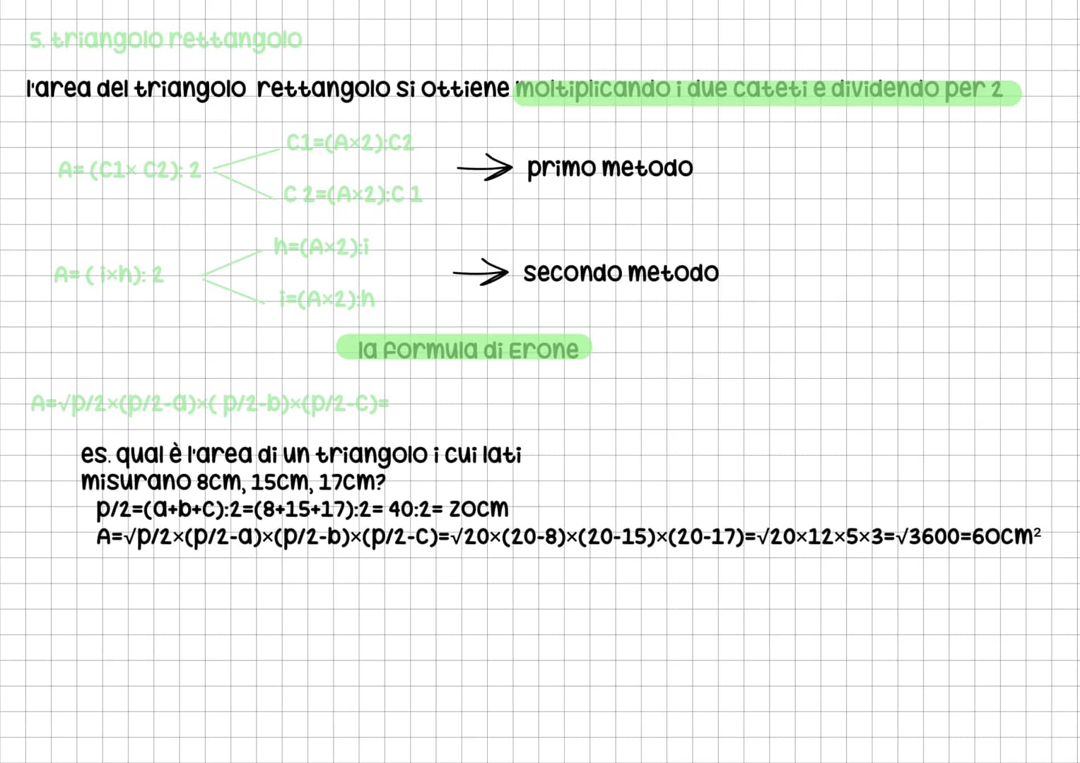 Figure congruenti ed equivalenti
✓
✓
Il calcolo delle aree
se 2 figure
vengono sovrapposte
e ogni punto coincide
Abh
+h=A:b
se 2 figure
hann