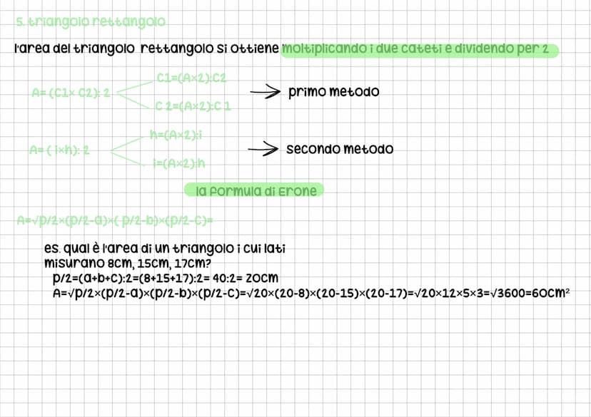 Figure congruenti ed equivalenti
✓
✓
Il calcolo delle aree
se 2 figure
vengono sovrapposte
e ogni punto coincide
Abh
+h=A:b
se 2 figure
hann