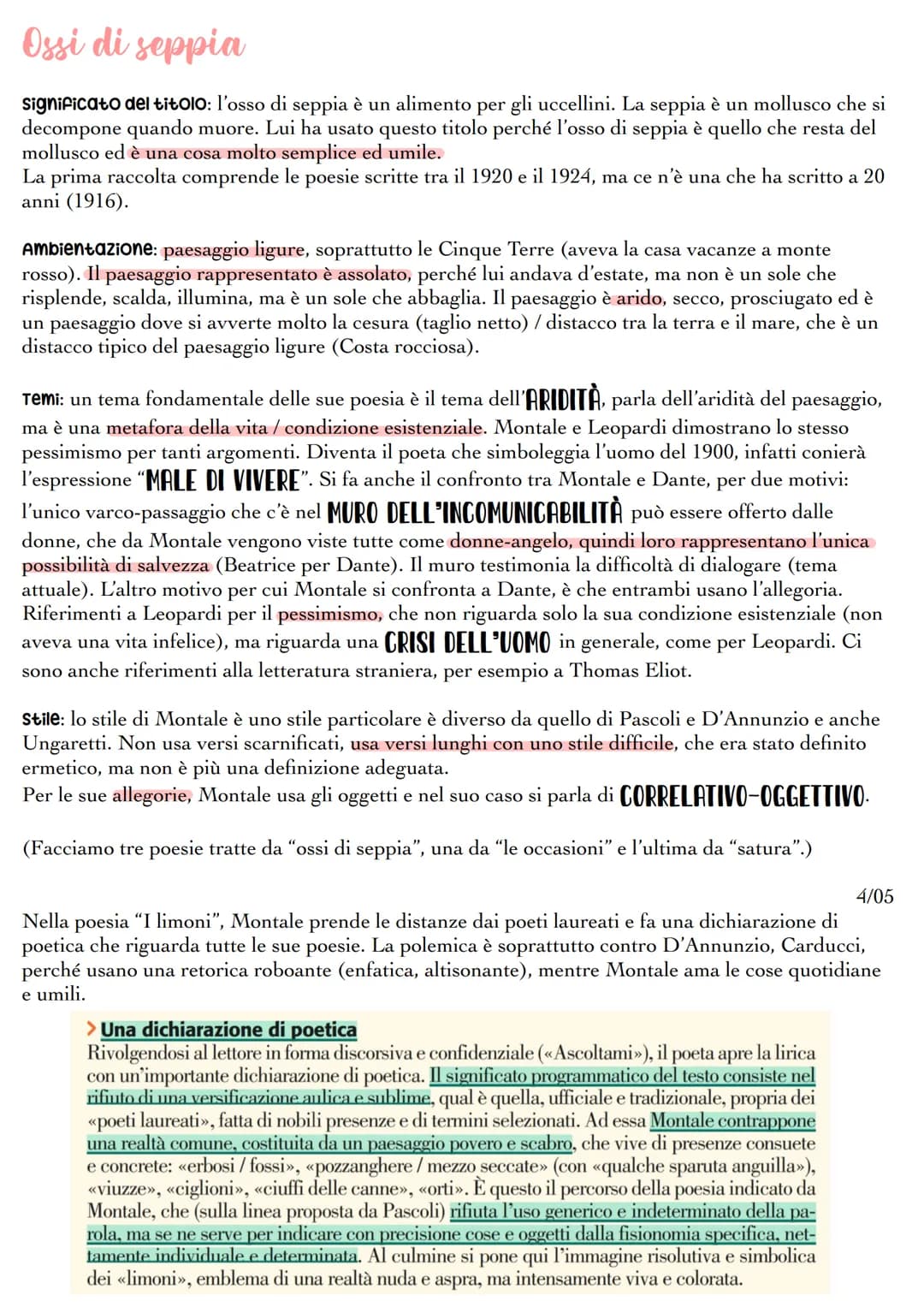 
<p>Eugenio Montale è nato nel 1896 a Genova e ha trascorso la sua infanzia in un ambiente dove il paesaggio ligure svolgeva un ruolo molto 