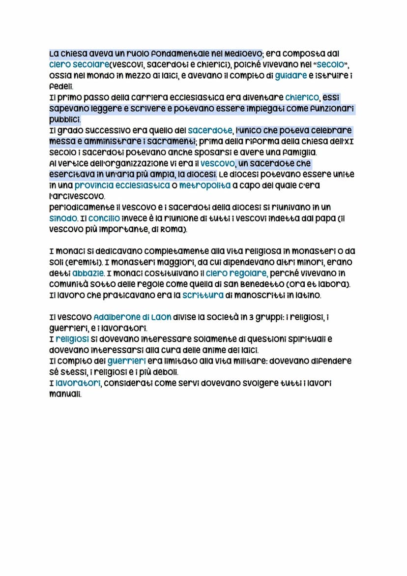 L'europa alla vigilia dell'anno Mille
Dopo la morte di carlo Magno il vasto impero dei carolingi entrò in crisi a
causa:
→ della divisione d