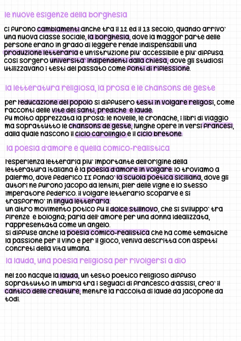 la letteratura
la nascita delle lingue volgari
dopo la caduta dell'impero romano (nel 6 secolo) l' europa si suddivise
in piu' stati, chiama