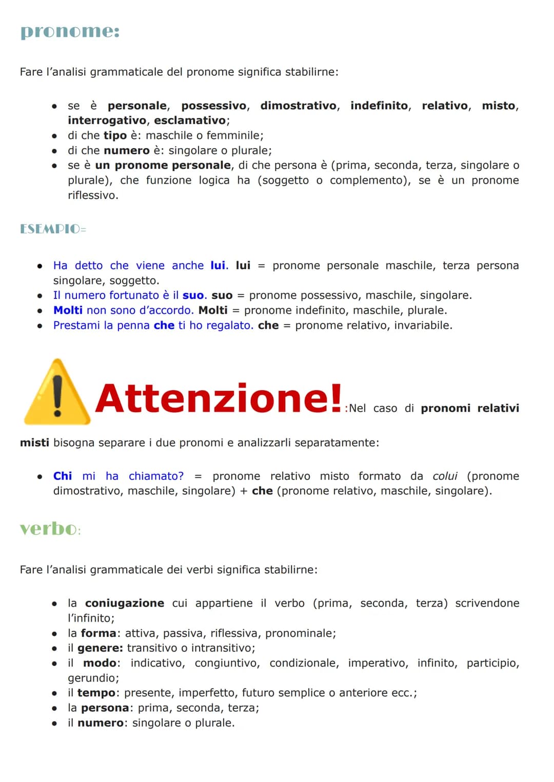 ANALISI GRAMMATICALE
ARTICOLO
NOME
PRONOME
COMUNE
PROPRIO
DETERMINATIVO
INDETERMINATIVO
PERSONA
ANIMALE
COSA
genere
MASCHILE
FEMMINILE
gener