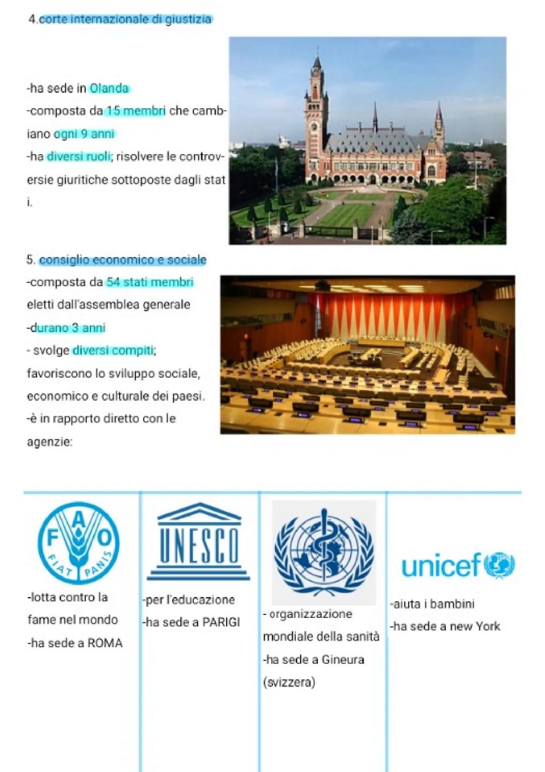 SIMBOLO:
NASCITA E SCOPRI
ONU
I'ONU (organizzazioni delle nazioni unite) nata dopo la seconda guerra mondiale (1945)
è un organizzazione di 