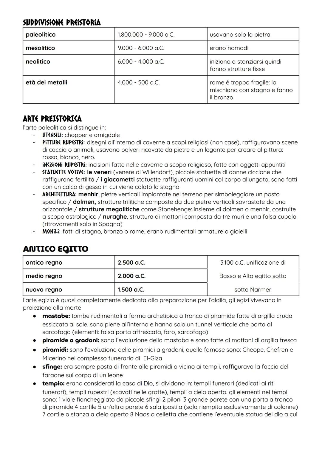 SUDDIVISIONE PREISTORIA
paleolitico
mesolitico
neolitico
età dei metalli
ARTE PREISTORIKA
l'arte paleolitica si distingue in:
1.800.000 - 9.