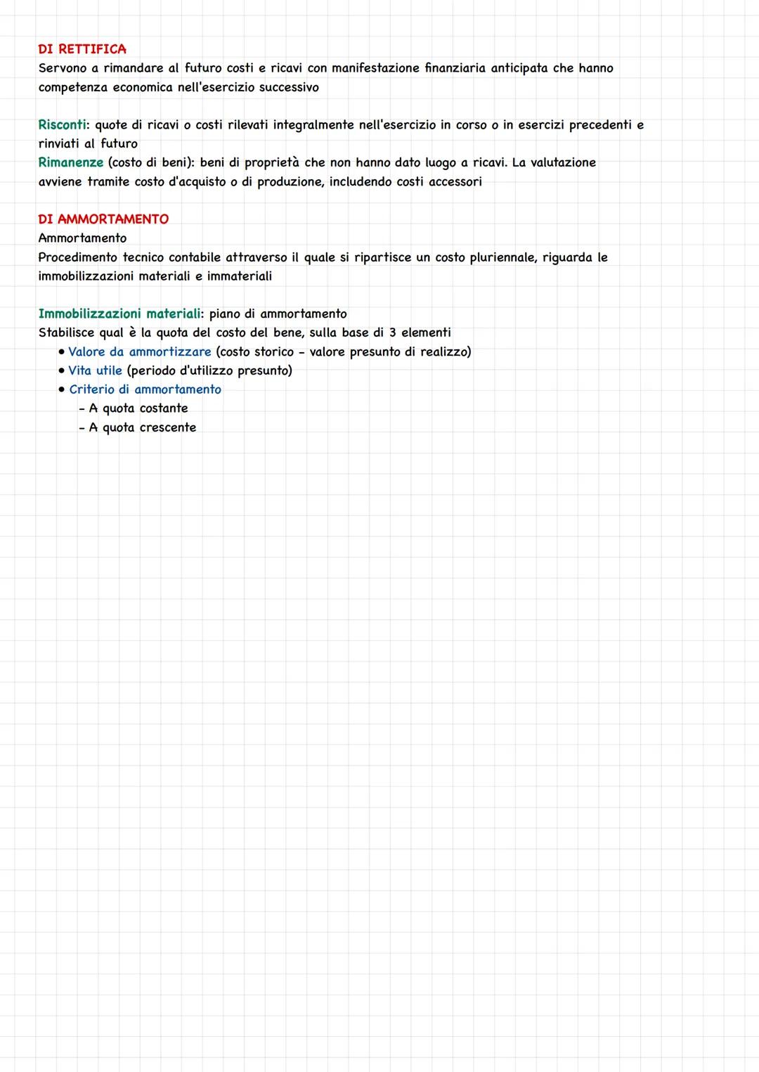 # Scritture di assestamento

Scritture contabili redatte al termine dell'esercizio. Servono a determinare la competenza economica
di costi e