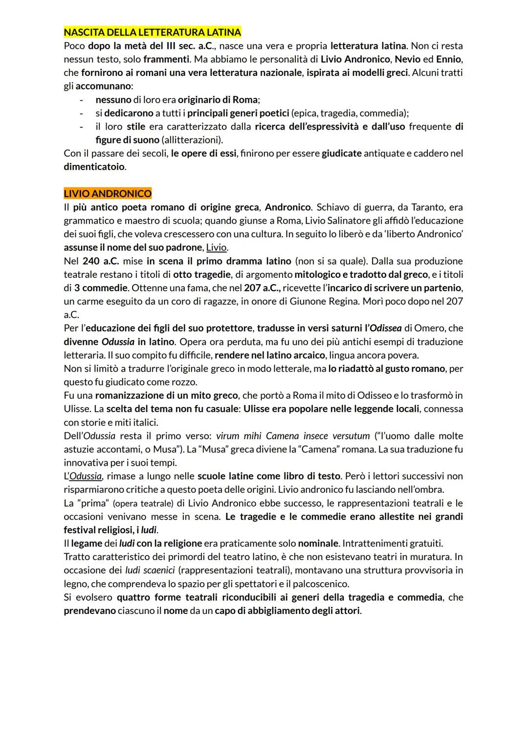 NASCITA LETTERATURA LATINA