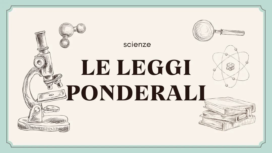 Leggi ponderali 