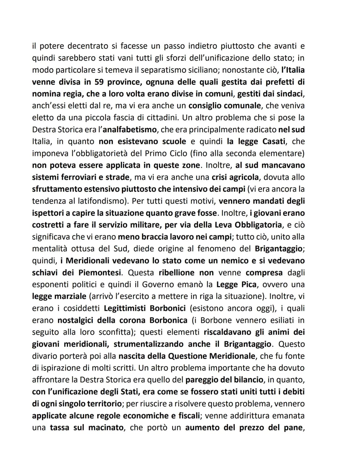 DESTRA E SINISTRA STORICA
Nel momento in cui nacque il Regno di Italia (1861), si costituì un nuovo
parlamento, regolato dalle leggi dello S