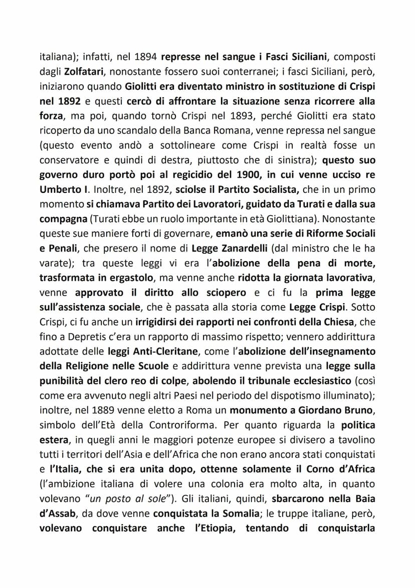 DESTRA E SINISTRA STORICA
Nel momento in cui nacque il Regno di Italia (1861), si costituì un nuovo
parlamento, regolato dalle leggi dello S