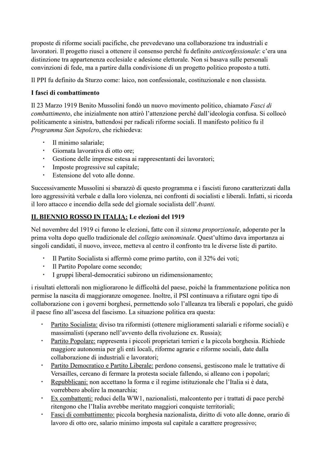 FASCISMO
CRISI DEL DOPOGUERRA: I Trattati di Versailles
Il 18 Gennaio 1919 si tenne a Versailles la Conferenza di Pace tra le potenze vincit