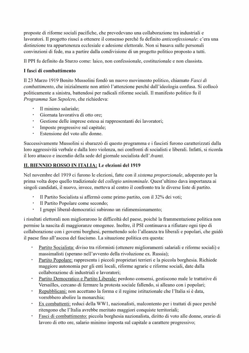 FASCISMO
CRISI DEL DOPOGUERRA: I Trattati di Versailles
Il 18 Gennaio 1919 si tenne a Versailles la Conferenza di Pace tra le potenze vincit