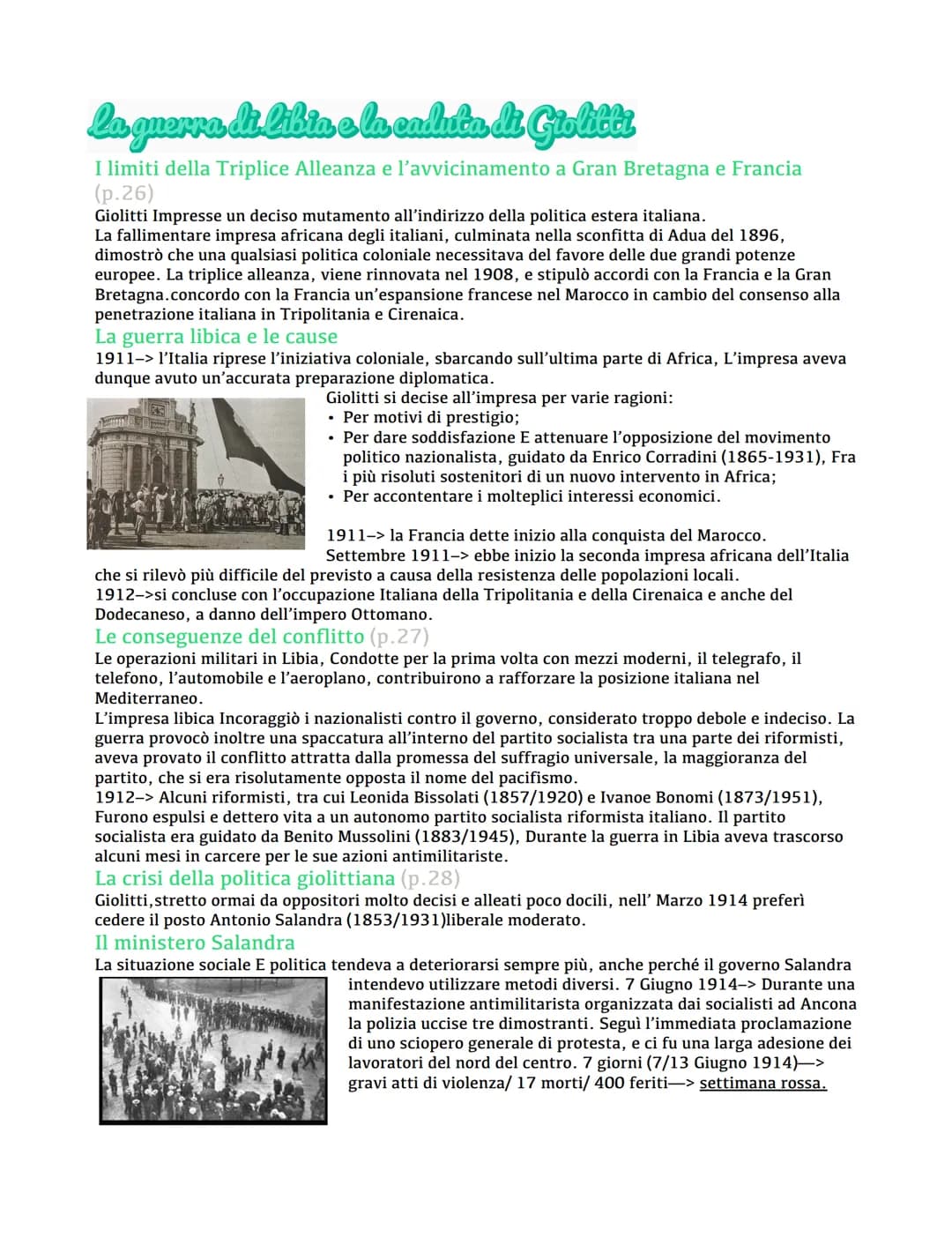L'Italia di Giolitti
Le riforme sociali e lo sviluppo economico
La crisi di fine secolo (p.16)
Il risentimento popolare trovò espressione ne