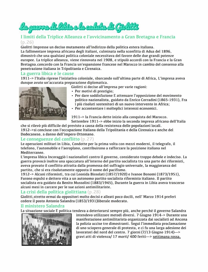 L'Italia di Giolitti
Le riforme sociali e lo sviluppo economico
La crisi di fine secolo (p.16)
Il risentimento popolare trovò espressione ne
