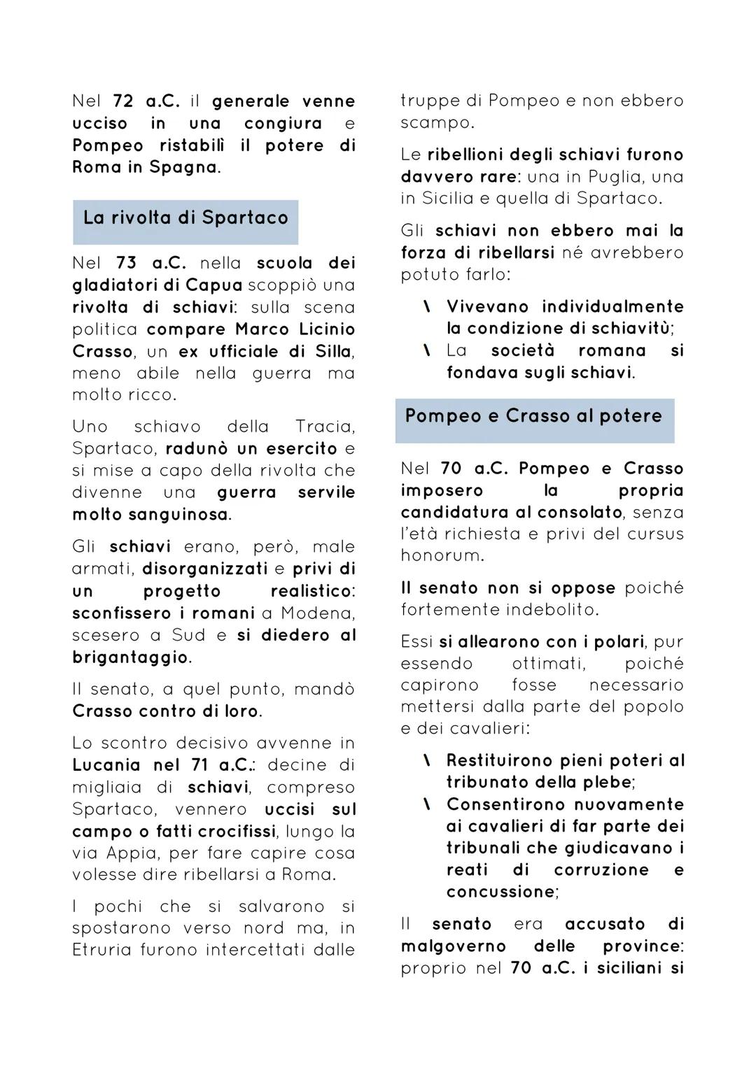 # VERSO LA FINE DELLA REPUBBLICA

Nel corso del I secolo la
repubblica romana raggiunse la
massima espansione territoriale
e ricchezza econo