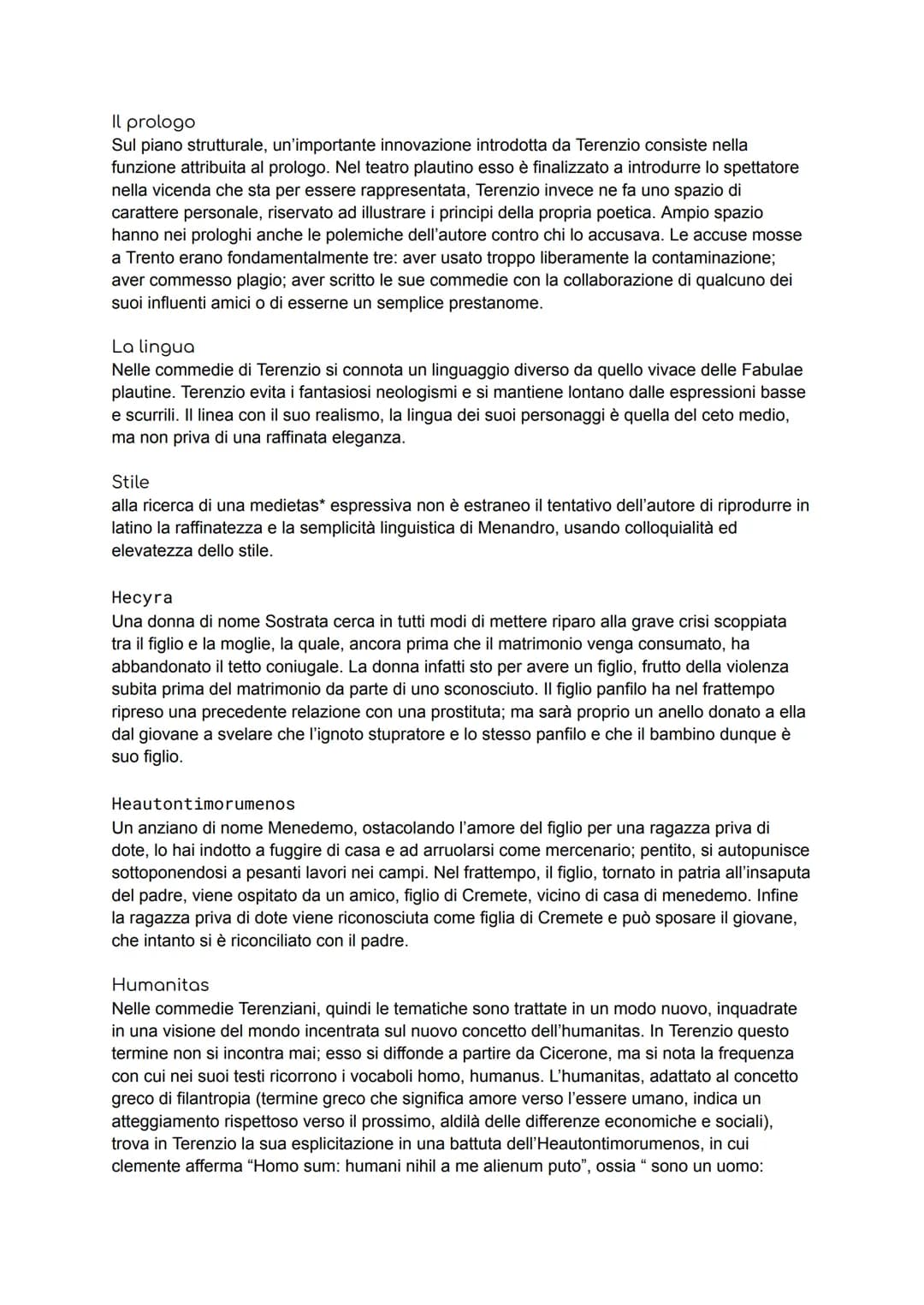Terenzio
La vita
Terenzio nasce a Cartagine nel 185 a.C., fu condotto poi a Roma come schiavo del senatore
Terenzio lucano. Ho ammirato dall