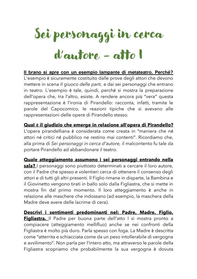 Know Sei Personaggi In Cerca d'Autore  thumbnail