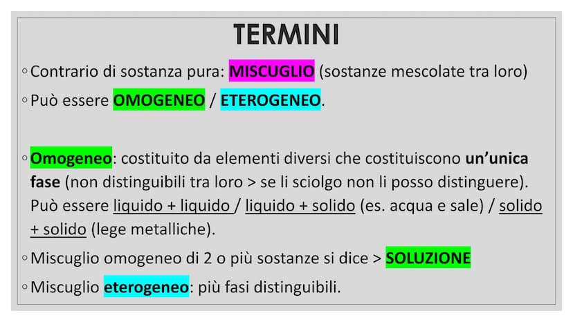 CHIMICA TERMINI
➤MOLECOLA: insieme di atomi legati tra loro
chimicamente
PARTICELLA: può essere atomo o molecola TERMINI
SOSTANZA PURA: form