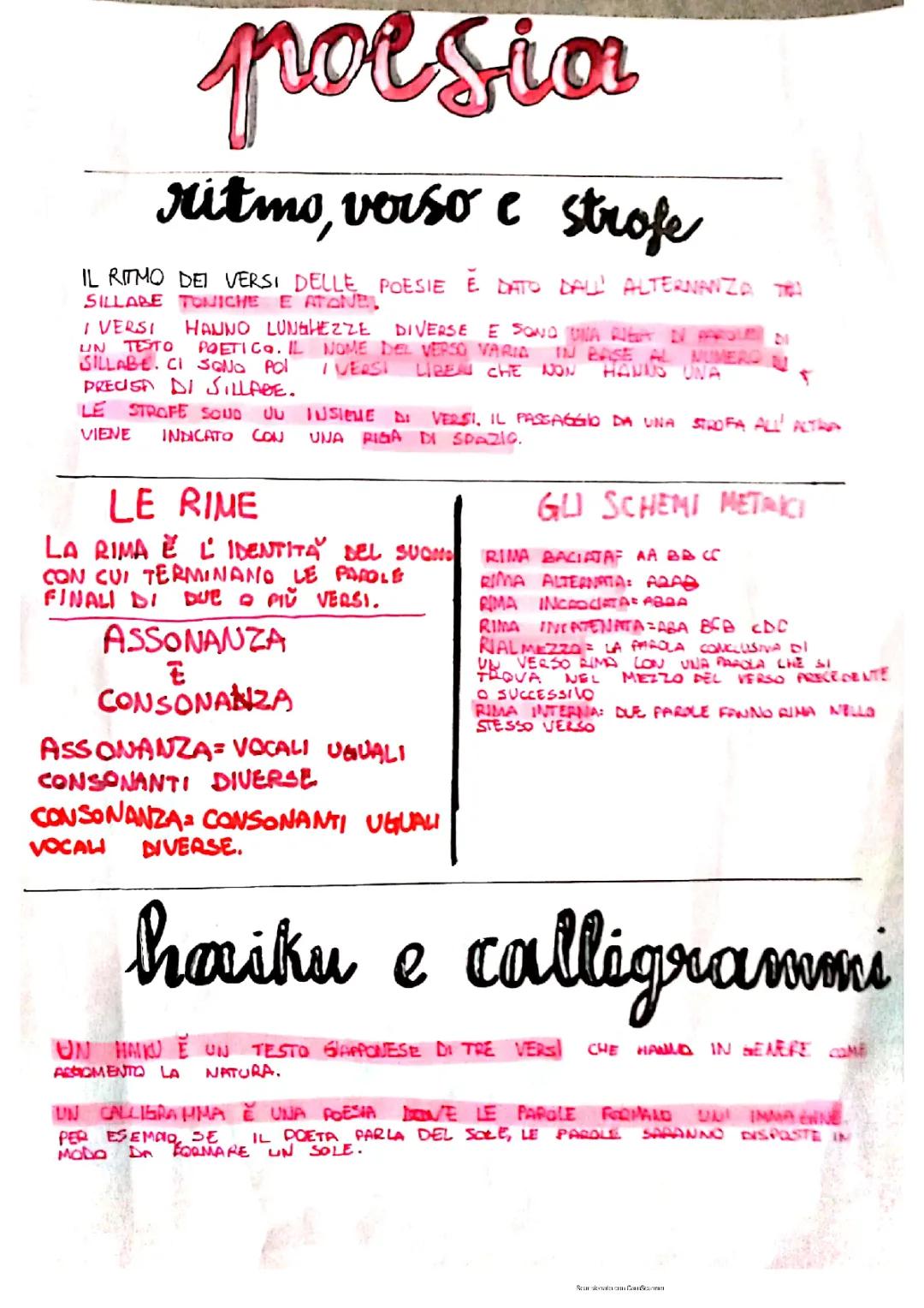 Scopri i Ritmi e i Tipi di Poesia: Esempi di Versi, Assonanza, Consonanza e Calligrammi