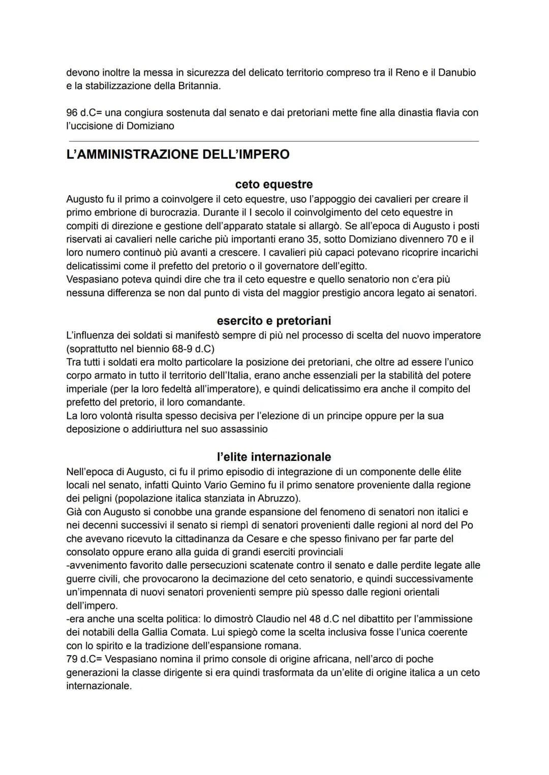 DINASTIA GIULIO-CLAUDIA
14 d.C= Augusto muore, poiché voleva coprire il fatto che fosse ormai diventato un
imperatore, non aveva mai indicat