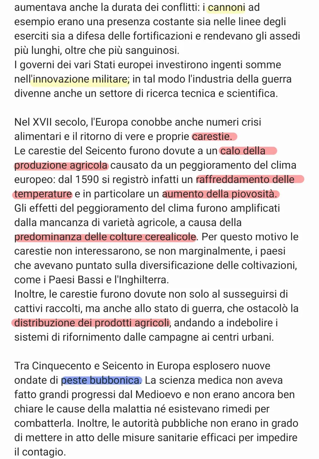 # L'Europa tra crisi e innovazione

## L'Europa in recessione

Nel Seicento l'Europa fu colpita a più riprese da carestie ed
epidemie, travo