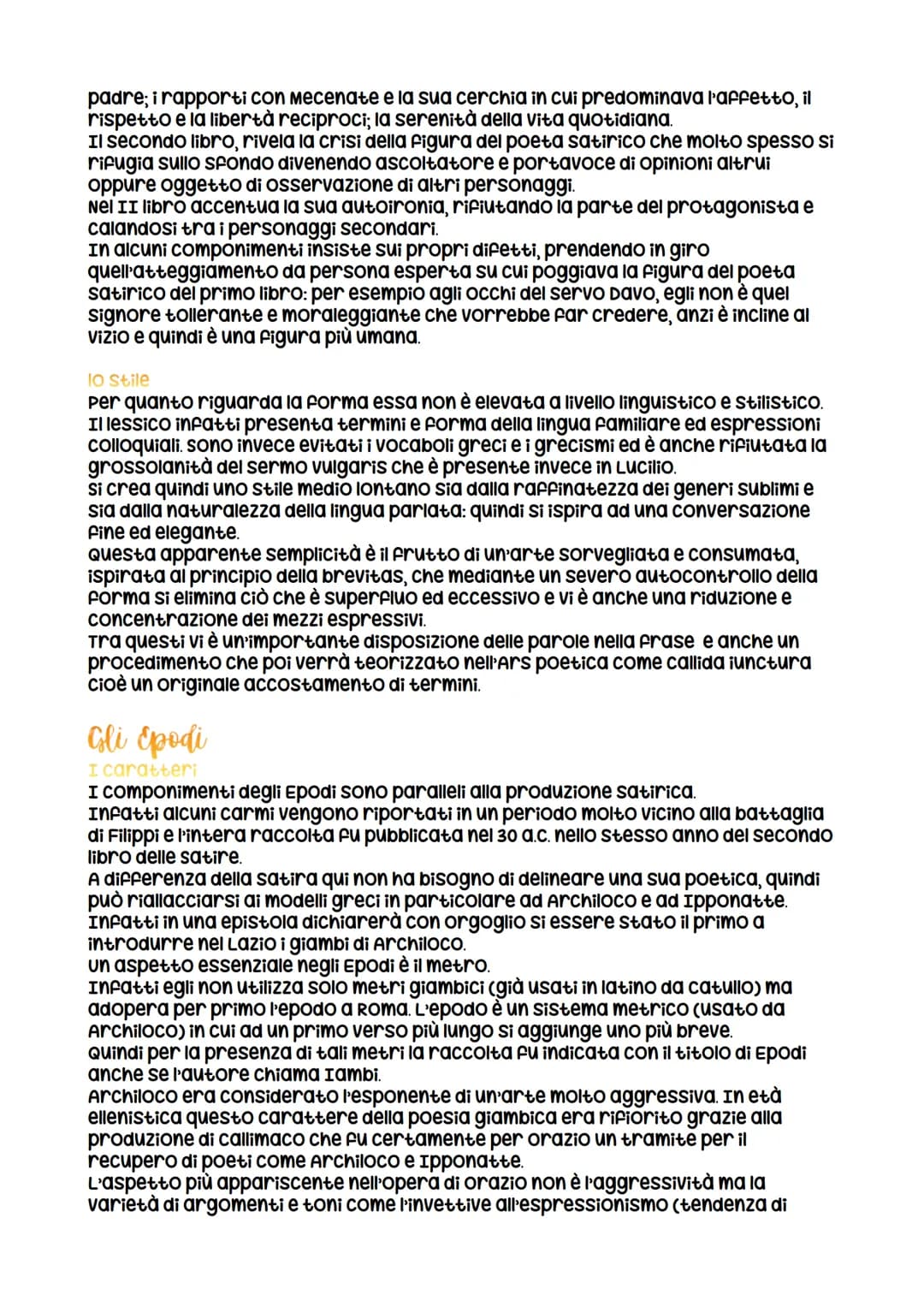 Orazio
La vita e la cronologia delle opere
Le notizie sulla vita di orazio ci provengono direttamente dalle sue opere.
Nasce a venosa l'8 di