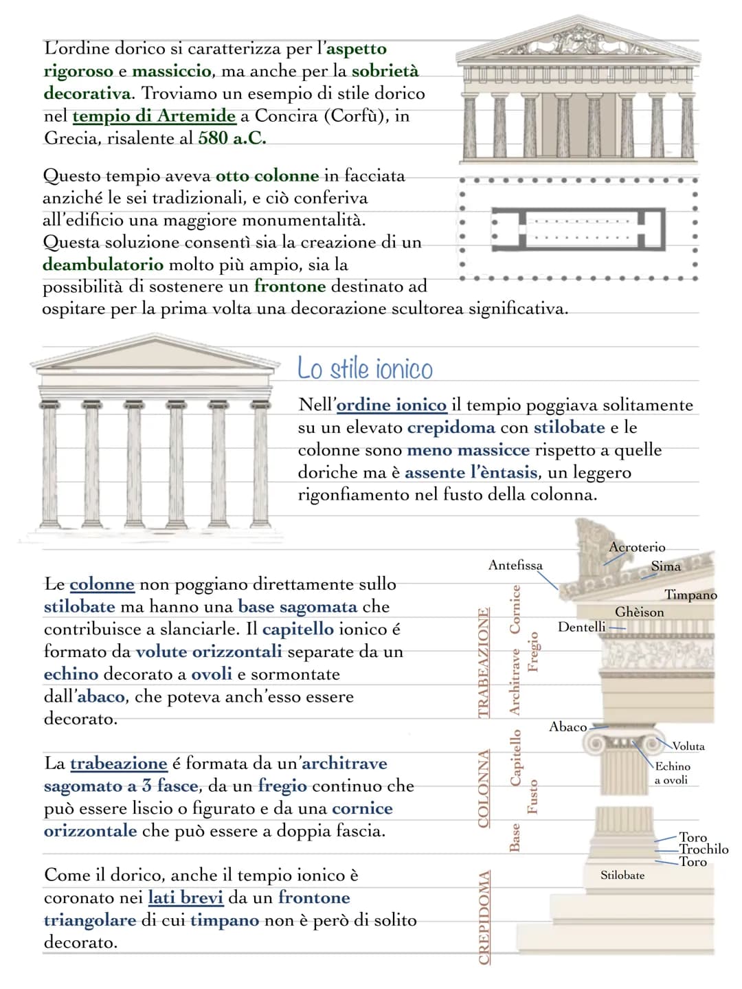 Il tempio greco
Le città greche investivano molte delle loro proprie risorse nella costruzione dei
templi perché essi erano luogo di incontr