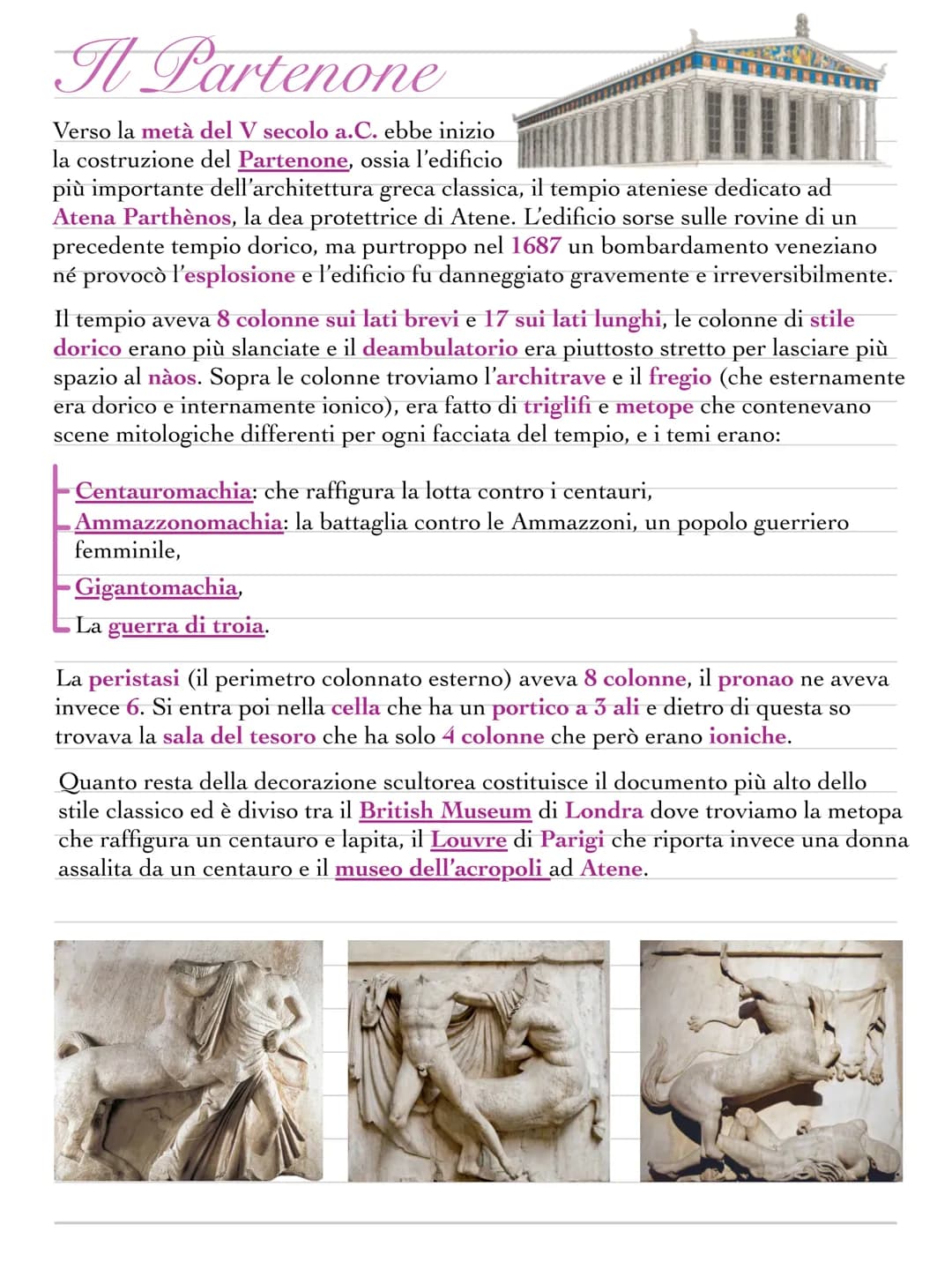 Il tempio greco
Le città greche investivano molte delle loro proprie risorse nella costruzione dei
templi perché essi erano luogo di incontr
